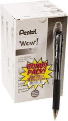 Pentel - Conical Ball Point Pen - Black - Exact Tool & Supply