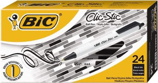 Bic - Conical Ball Point Pen - Black - Exact Tool & Supply