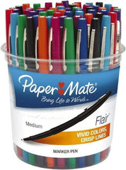 Paper Mate - Bullet Bullet Point Pen - Assorted Colors - Exact Tool & Supply