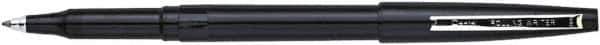 Pentel - Conical Roller Ball Pen - Black - Exact Tool & Supply