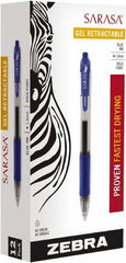 Zebra - Conical Roller Ball Pen - Blue - Exact Tool & Supply