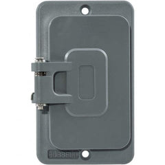 Hubbell Wiring Device-Kellems - Electrical Outlet Box & Switch Box Accessories Accessory Type: Box Cover Material: PBT Resin - Exact Tool & Supply