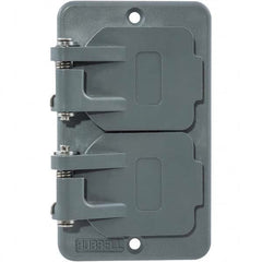 Hubbell Wiring Device-Kellems - Electrical Outlet Box & Switch Box Accessories Accessory Type: Box Cover Material: PBT Resin - Exact Tool & Supply