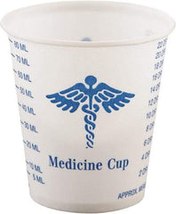 Solo - Paper Medical & Dental Graduated Cups, 3 oz - White & Blue - Exact Tool & Supply