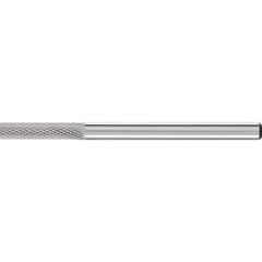 PFERD - SA-43, 1/8" Cut Diam, 1/8" Shank Diam, Carbide Diamond Pattern Cylinder Burr - Exact Tool & Supply