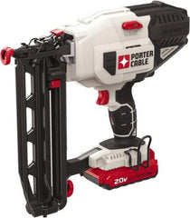 Porter-Cable - Cordless Finish Nailer Kit - 16 Gauge Nail Diam, 2-1/2" Long Nail, Lithium-Ion Batteries Included - Exact Tool & Supply
