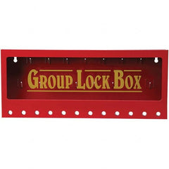 Brady - 1 13-Piece Kit 2-1/4" Deep x 16-3/4" Wide x 7" High Wall Mount Group Lockout Box - Exact Tool & Supply