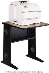 Safco - Medium Oak & Black Printer/Copier Stand - Use with Fax Machines, Printer - Exact Tool & Supply