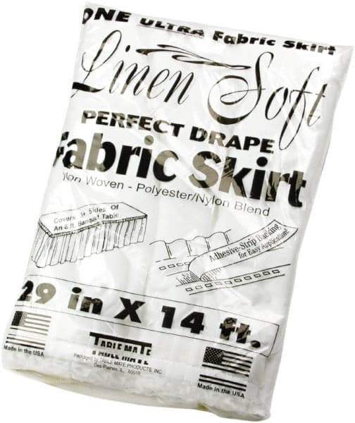 Tablemate Products - Table Set Plastic Banquet Roll, Table Cover, 40" x 100', White - Exact Tool & Supply