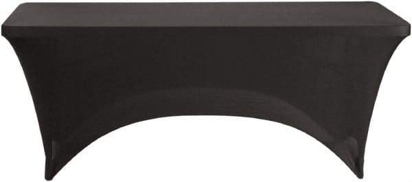 ICEBERG - Stretch-Fabric Table Cover, Polyester/Spandex, 30" x 72", Black - Exact Tool & Supply