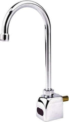 SANI-LAV - Single Hole Electronic Faucet Complete Kit - Powered by Battery, Gooseneck Spout, Single Hole Mounting Centers - Exact Tool & Supply