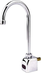 SANI-LAV - Single Hole Electronic Faucet Complete Kit - Powered by 120 VAC, Gooseneck Spout, Single Hole Mounting Centers - Exact Tool & Supply