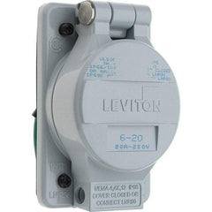 Leviton - Straight Blade Receptacles   Receptacle Type: Single Receptacle    Grade: Industrial - Exact Tool & Supply