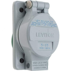 Leviton - Straight Blade Receptacles   Receptacle Type: Single Receptacle    Grade: Industrial - Exact Tool & Supply