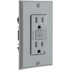 Leviton - GFCI Receptacles Grade: Commercial Color: Gray - Exact Tool & Supply