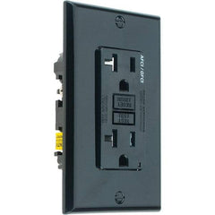 Leviton - GFCI Receptacles Grade: Commercial Color: Black - Exact Tool & Supply