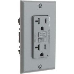Leviton - GFCI Receptacles Grade: Commercial Color: Gray - Exact Tool & Supply