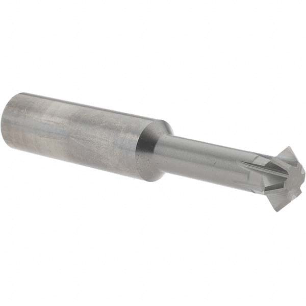 Accupro - 5/8° 5/8" Cut Diam, 0.25" Cut Width, 5/8" Shank, Solid Carbide Double-Angle Cutter - Exact Tool & Supply