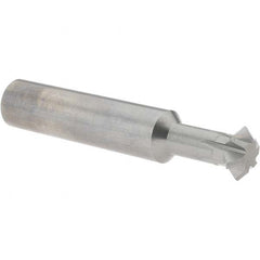 Accupro - 5/8° 5/8" Cut Diam, 0.25" Cut Width, 5/8" Shank, Solid Carbide Double-Angle Cutter - Exact Tool & Supply