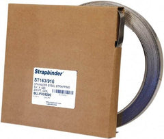 IDEAL TRIDON - Grade 304, Stainless Steel Banding Strap Roll - 1/2" Wide x 0.02" Thick - Exact Tool & Supply
