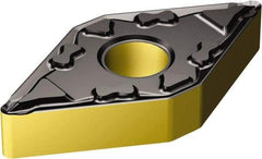 Sandvik Coromant - DNMG331 MF Grade 2220 Carbide Turning Insert - TiCN/AI2O3/TiN Finish, 55° Diamond, 3/8" Inscr Circle, 3/16" Thick, 1/64" Corner Radius - Exact Tool & Supply