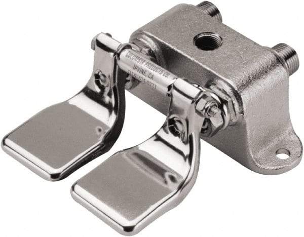 SANI-LAV - Faucet Replacement Double Pedal Foot Valve - Floor Mounted - Brass, Use with Sinks, Wash Stations Scrub Sinks - Exact Tool & Supply