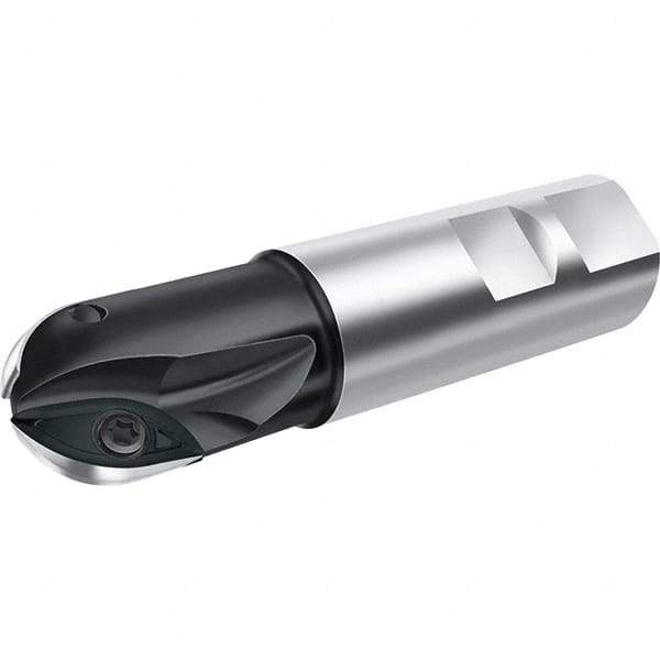 Walter - 25.4mm Cut Diam, 20mm Max Depth of Cut, 25.4mm Shank Diam, 97.15mm OAL, Indexable Ball Nose End Mill - 14,300 Max RPM - Exact Tool & Supply
