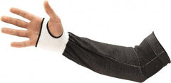 Ansell - Size Wide, Black HPPE, Spandex, Polyester, Glass & Polyamide Cut Resistant Sleeve - 18" Long Sleeve, Cut Resistance Level A4, Continuous Knit Cuff, Made with Thumb Hole - Exact Tool & Supply