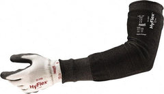 Ansell - Size Wide, Black HPPE, Spandex, Polyester, Glass & Polyamide Cut Resistant Sleeve - 18" Long Sleeve, Cut Resistance Level A4, Continuous Knit Cuff - Exact Tool & Supply