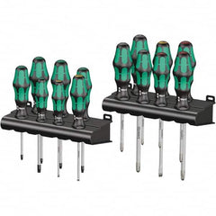 Wera - Screwdriver Sets Screwdriver Types Included: Phillips; Pozidriv; Slotted; Torx Number of Pieces: 14 - Exact Tool & Supply