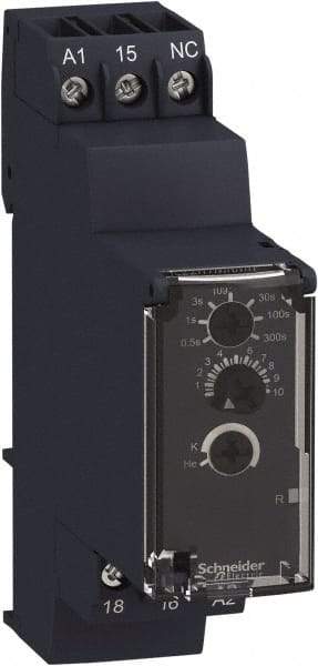 Schneider Electric - 6 Pin, 300 hr Delay, Multiple Range SPDT Time Delay Relay - 8 Contact Amp, 250 Volt, On Board Trimpot - Exact Tool & Supply