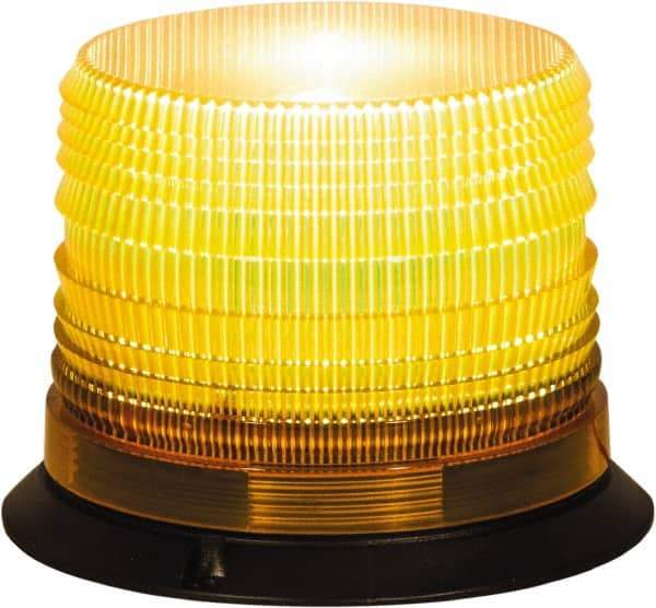 Buyers Products - 8 Joules, 80 FPM, 1" Pipe & 3-Bolt Mount Emergency Strobe Light Assembly - Powered by 12 to 24 Volts, Amber - Exact Tool & Supply