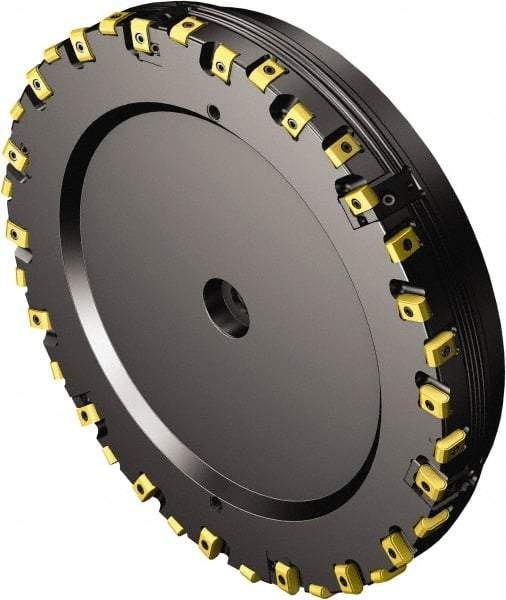 Sandvik Coromant - 254mm Cut Diam, 203.65mm Arbor Hole, 0.9mm Max Depth of Cut, 25° Indexable Chamfer & Angle Face Mill - 15 Inserts, CoroMill 425 -1707 Insert, Left Hand Cut, Series CoroMill 425 - Exact Tool & Supply