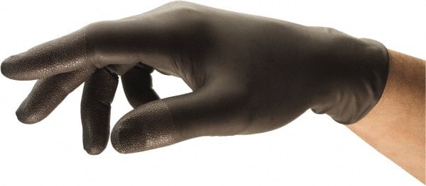 Ansell - Size L, 4.7 mil, Industrial Grade, Powder Free Nitrile Disposable Gloves - Exact Tool & Supply