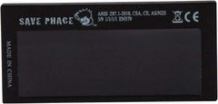 Save Phace - 3.74" Wide x 1.42" High, Lens Shade 3 to 9, Polycarbonate Auto-Darkening Filter - 1/4" Thick, Green, Inside Mount - Exact Tool & Supply