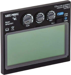 Save Phace - 3.82" Wide x 1.85" High, Lens Shade 4/9 to 13, Polycarbonate Auto-Darkening Filter - 1/4" Thick, Green, Inside Mount - Exact Tool & Supply
