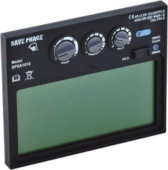 Save Phace - 3.82" Wide x 1.85" High, Lens Shade 4/9 to 13, Polycarbonate Auto-Darkening Filter - 1/4" Thick, Green, Inside Mount - Exact Tool & Supply