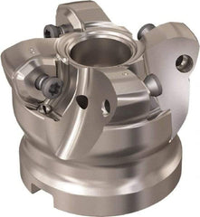 Seco - 4 Inserts, 36.1mm Cutter Diam, 1.8mm Max Depth of Cut, Indexable High-Feed Face Mill - 3/4" Arbor Hole Diam, 8.15mm Keyway Width, 40mm High, R220.21 Toolholder, 218.21-230 Inserts, Series High Feed 6 - Exact Tool & Supply