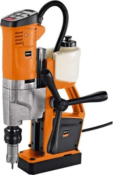 Fein - 1/2" Chuck, 10.25" Travel, Portable Magnetic Drill Press - 260-520 RPM, 12 Amps, 2.5 hp, 1100 Watts, 110-120 Volts, 13' Cord Length - Exact Tool & Supply