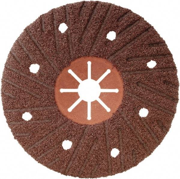 Camel Grinding Wheels - 4-1/2" Diam 7/8" Hole 60 Grit Fiber Disc - Medium Grade, Aluminum Oxide, 13,300 Max RPM, Series Semi Flex Red Fiber - Exact Tool & Supply