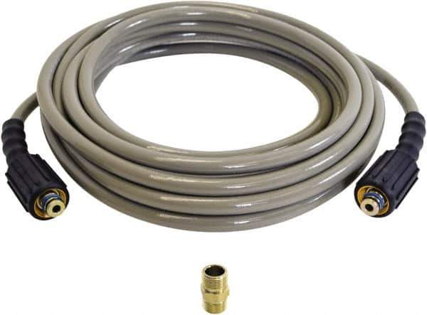 Simpson - 3,100 Max psi Fixed Pressure Washer Hose - 25' Long, Polyurethane, Female - Exact Tool & Supply