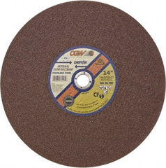 Camel Grinding Wheels - 14" 24 Grit Aluminum Oxide Cutoff Wheel - 5/32" Thick, 1" Arbor, 5,500 Max RPM - Exact Tool & Supply