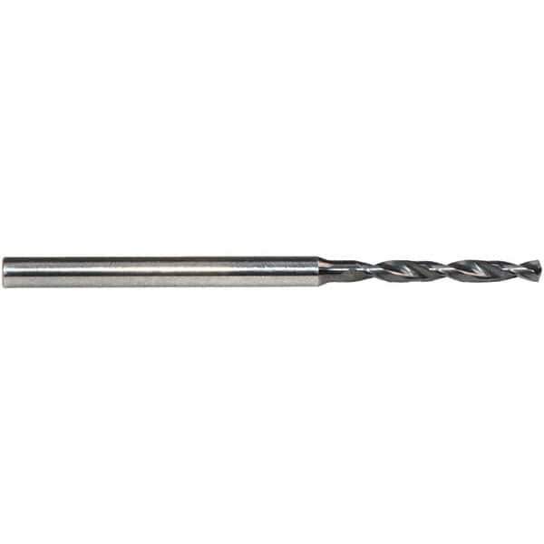 Emuge - 0.95mm, 140° Point, Solid Carbide Micro Drill Bit - 51.5mm OAL, 7.3mm Flute Length, 3mm Shank Diam, Series EF-Micro - Exact Tool & Supply
