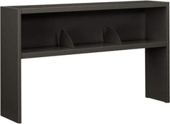 Hon - 1 Shelf, 34-3/4" High x 60" Wide Bookcase - 13-1/2" Deep, High-Pressure Laminate/Steel, Charcoal - Exact Tool & Supply