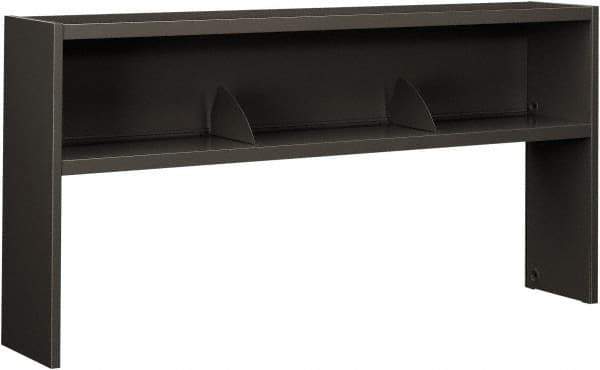 Hon - 1 Shelf, 34-3/4" High x 72" Wide Bookcase - 13-1/2" Deep, High-Pressure Laminate/Steel, Charcoal - Exact Tool & Supply