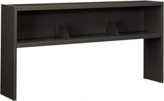 Hon - 1 Shelf, 34-3/4" High x 72" Wide Bookcase - 13-1/2" Deep, High-Pressure Laminate/Steel, Charcoal - Exact Tool & Supply