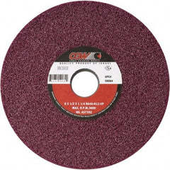 Camel Grinding Wheels - 14" Diam x 5" Hole x 2" Thick, H Hardness, 46 Grit Surface Grinding Wheel - Aluminum Oxide, Type 5, Medium Grade, Vitrified Bond, One-Side Recess - Exact Tool & Supply