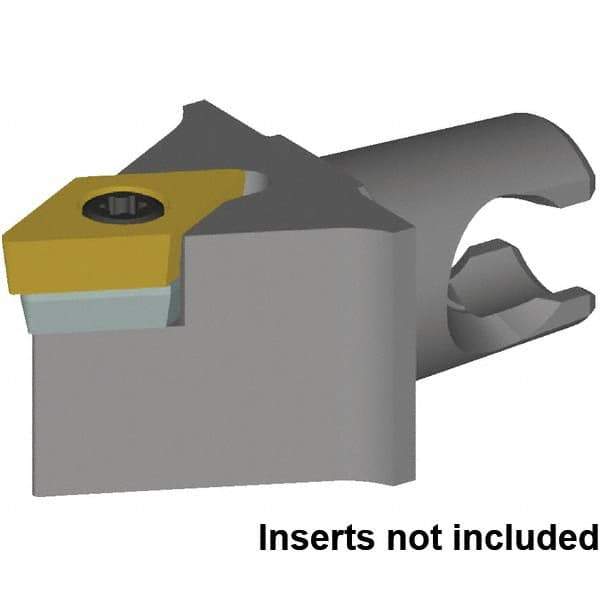 Kennametal - Neutral Cut, Size KM20, DC.. 11T30.. & DC.. 32.52 Insert Compatiblity, External Modular Turning & Profiling Cutting Unit Head - 25mm Head Length, Series KM Micro - Exact Tool & Supply