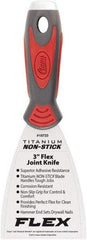 Clauss - 3" Wide Point Edge Blade Stainless Steel Joint Knife - Flexible, Cushioned Grip / Hammerhead ABS/TPR Handle, 8.46" OAL - Exact Tool & Supply