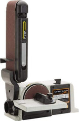 Enco - 36" Long x 4" Wide Belt, 6" Diam, Horizontal & Vertical Combination Sanding Machine - 1,745 Ft/min Belt Speed, 1/2 hp, Single Phase - Exact Tool & Supply